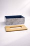 Hermia Soporte para Servilletas BU0117 Blanco y Roble